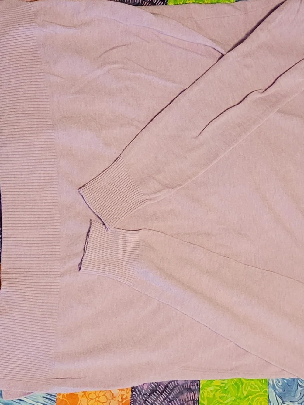 Zenana Outfitters Lavender V-Neck Sweater - Soft Lilac Gray Flare LOUNGE PANTS